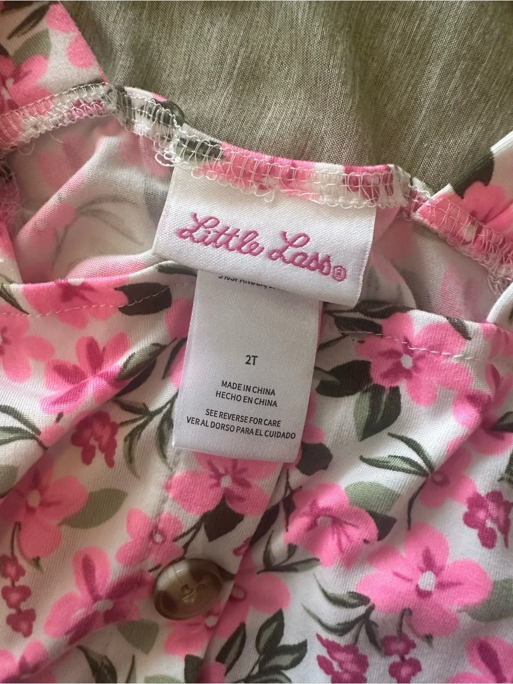 Little Lass Pink Floral Sundress with Ruffle Hem
